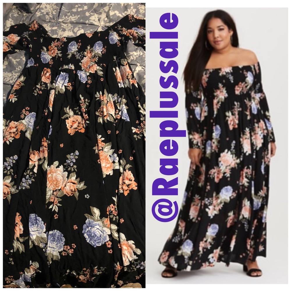 Torrid Floral Smocked Maxi Dress